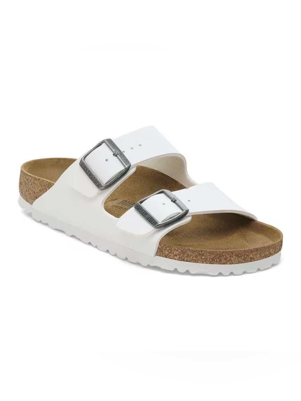 Birkenstock White Arizona Two-Buckle Sandal
